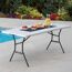 Gartentisch klappbar Stahl/Kunststoff 76 x 74 x 183 cm