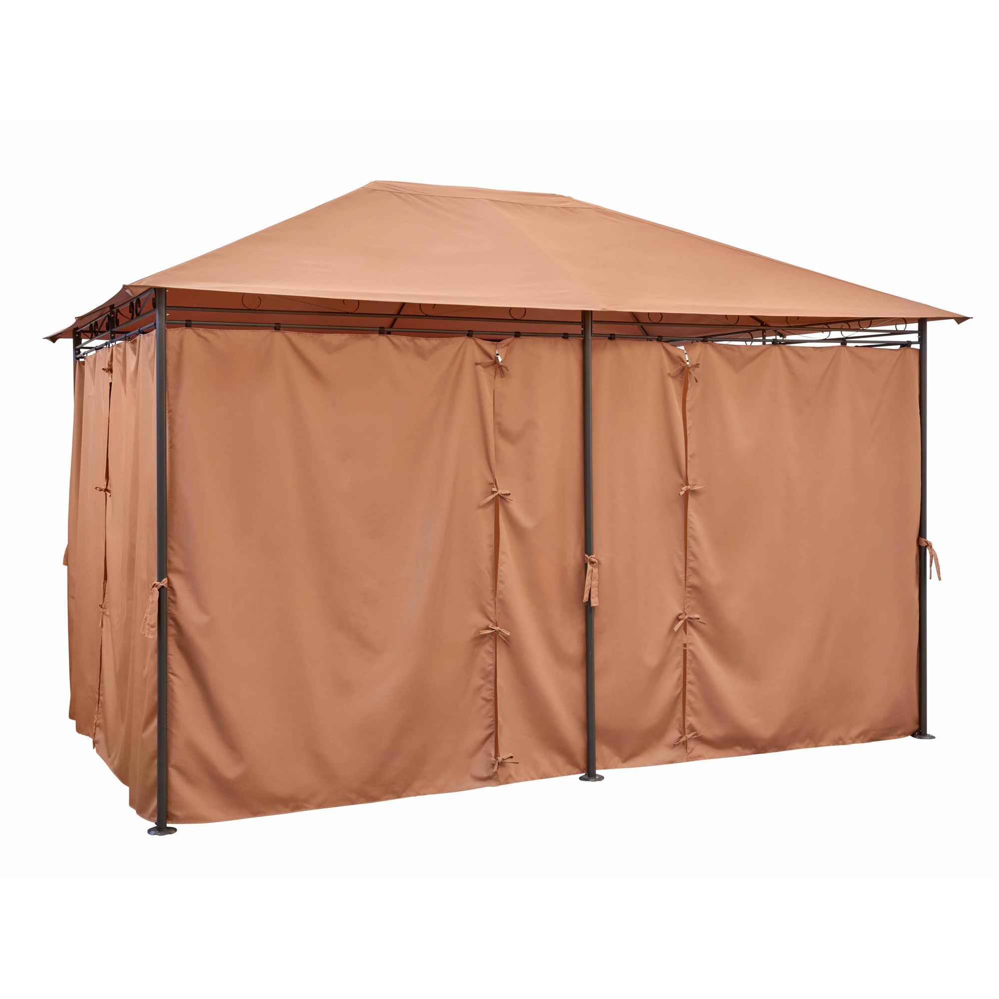 Seitenteil für Pavillon 'Bianca' terrakottafarben 281 x 194/98 x 194 cm 6 Stück