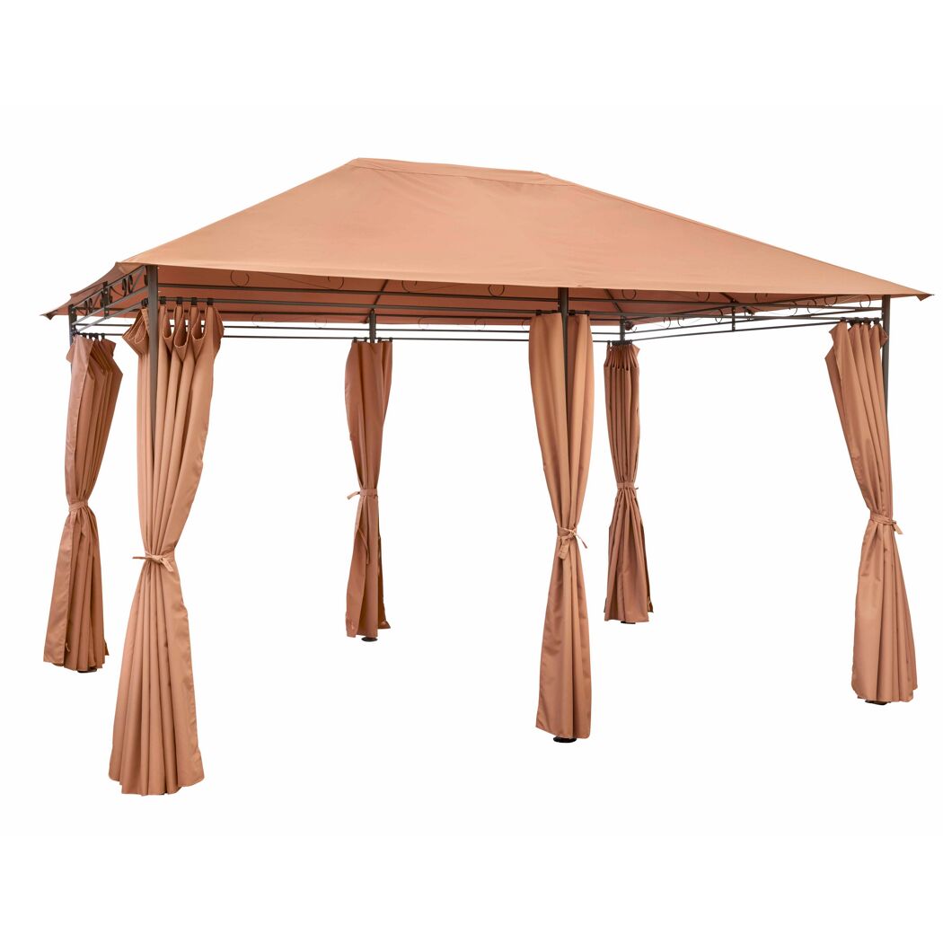 Seitenteil für Pavillon 'Bianca' terrakottafarben 281 x 194/98 x 194 cm 6 Stück