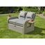 Gartencouch mit zwei Sitzen und Getränkehaltern