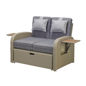 Multifunktionssofa 'Wanda' beige/grau 115,5 x 90 x 89 cm