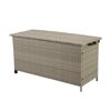 Geflochtene Gartenbox mit Rollen
