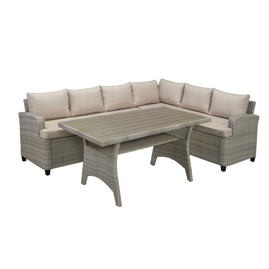 Gartenmöbel Set: Sofa und Tisch