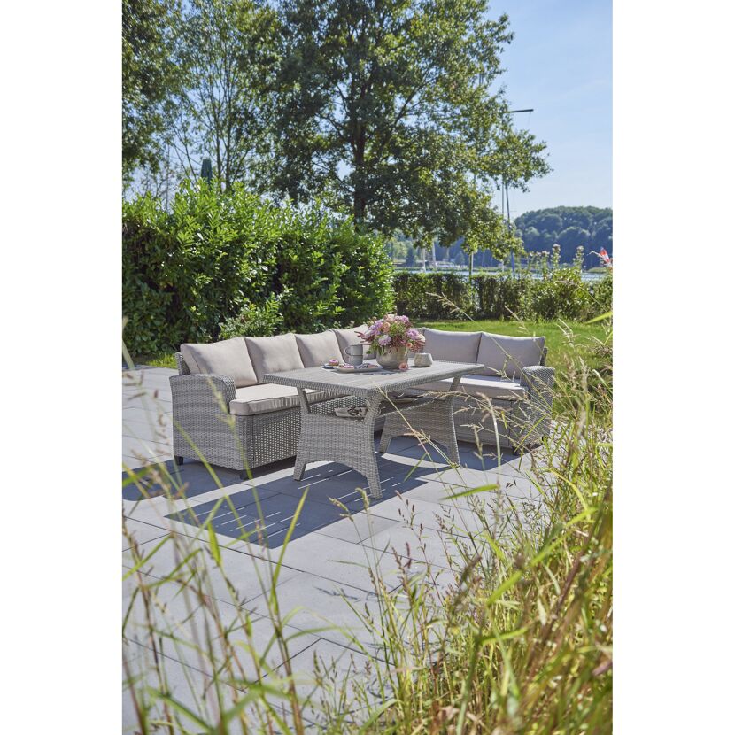 Gartenmöbel Ecklounge mit Tisch
