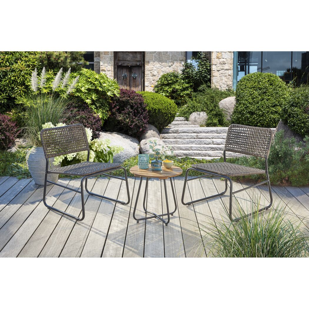Gartenmöbel-Set mit zwei Stühlen und einem Tisch