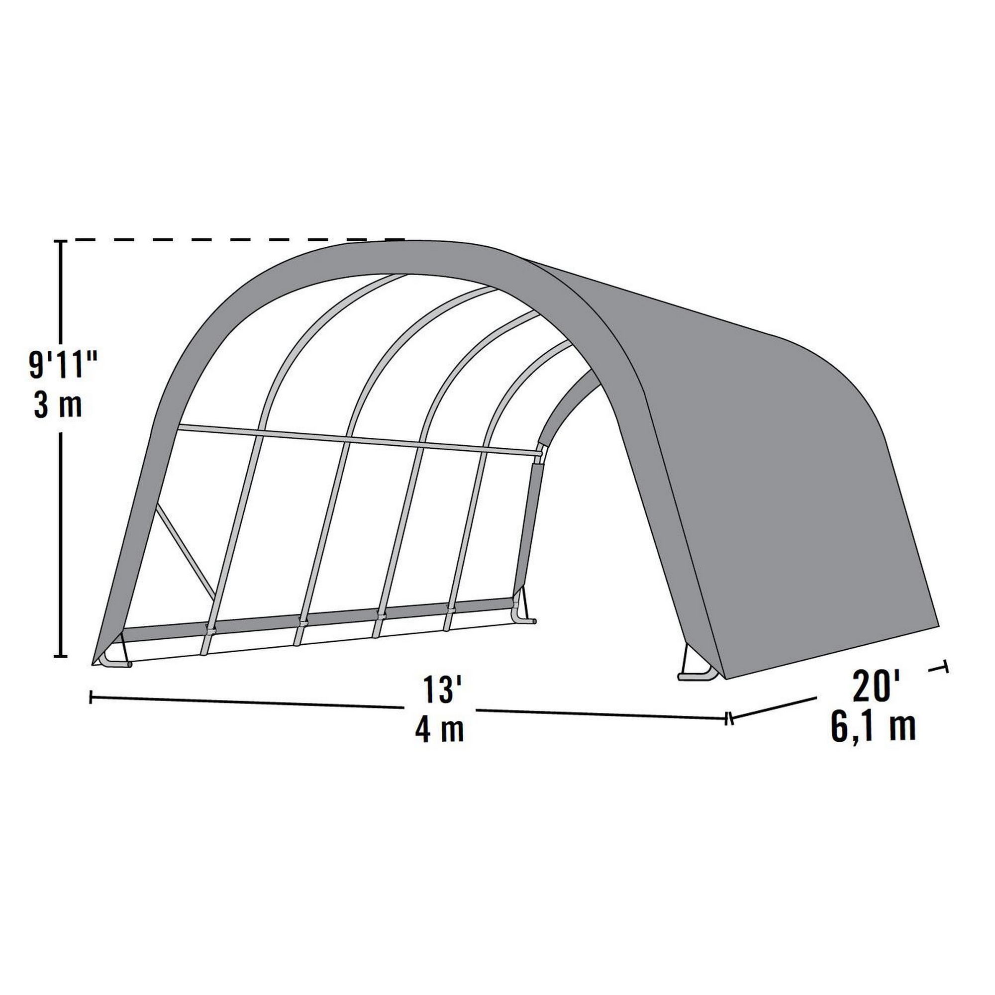 Weidezelt 'Run-In-Shed' grün 400 x 300 x 610 cm + product picture