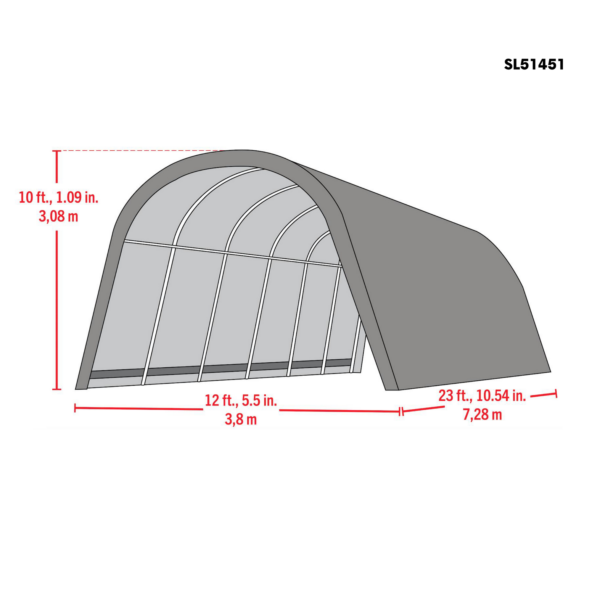 Wiedezelt 'Run-In-Shed' grün 400 x 300 x 730 cm + product picture