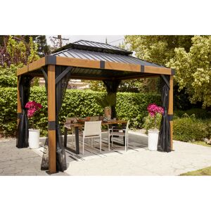 Pavillon 'Fontana 1012' schwarz 364,3 x 310 x 298 cm