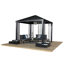 Pavillon 'Havana 1010' schwarz 298 x 294 x 298 cm