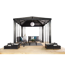 Pavillon 'Havana 1010' schwarz 298 x 294 x 298 cm