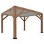 Holzpergola mit Lamellendach und Kurbel