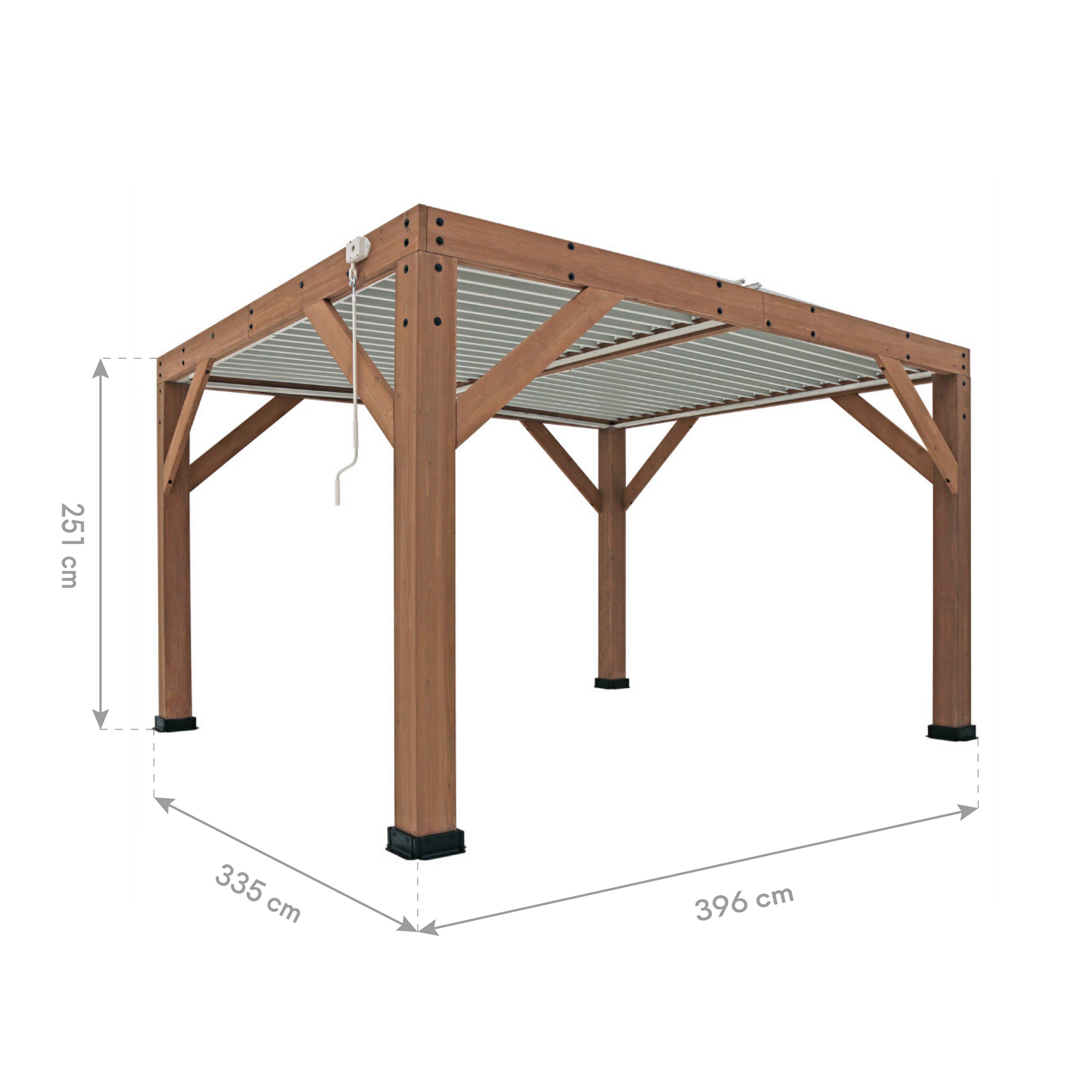 Pavillon 'Karl' naturfarben 335 x 251 x 396 cm + product picture