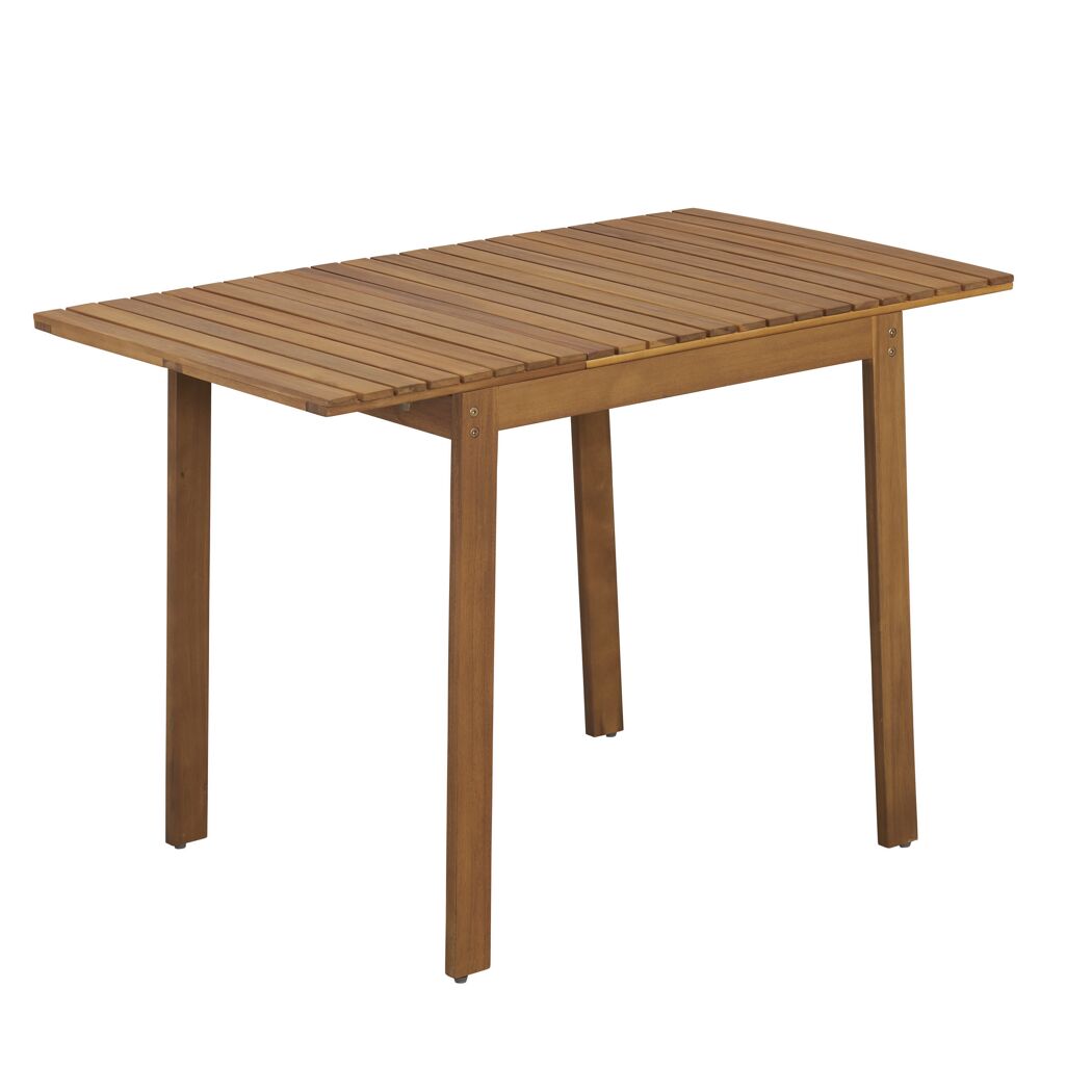 Holztisch mit abklappbarer Platte