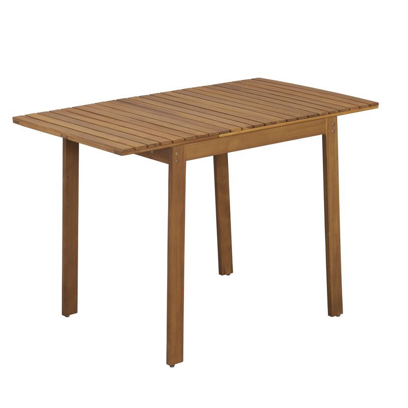 Holztisch mit abklappbarer Platte