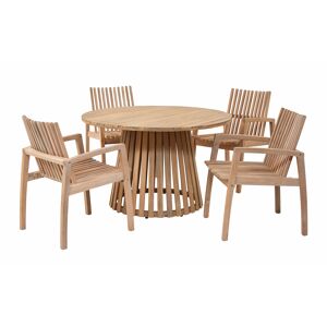 Stapelstuhl-Set 'Valentina' holzfarben 63 x 57 x 84 cm 4 Stück