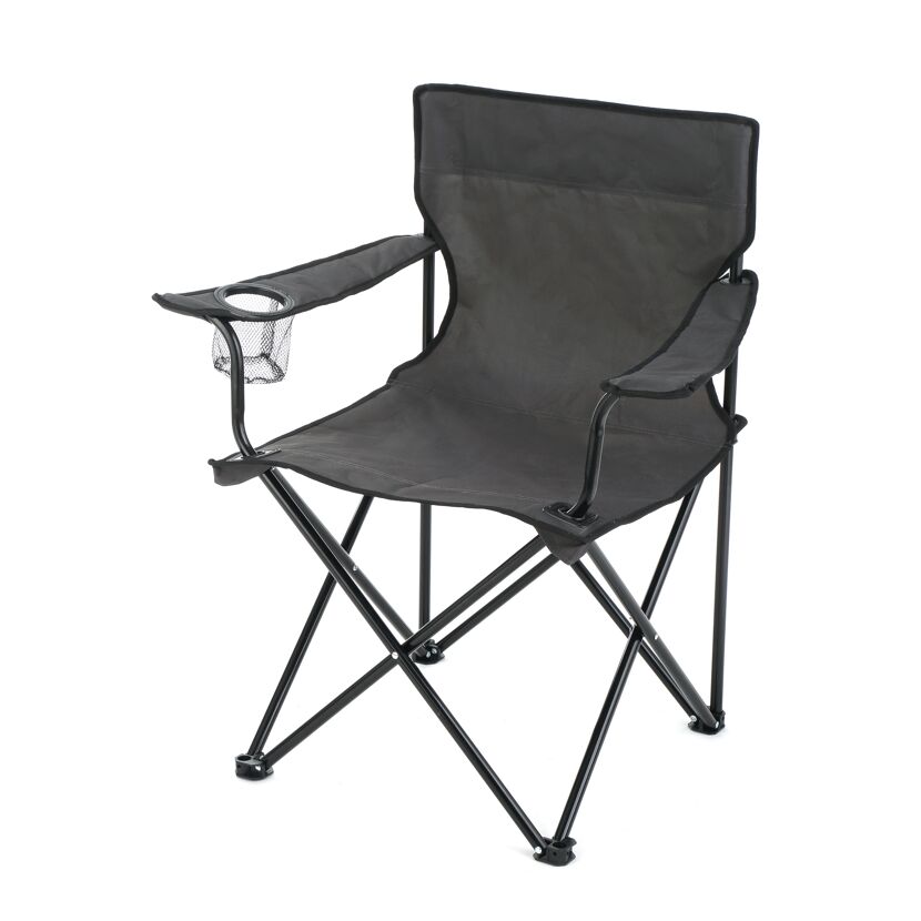 Campingstuhl schwarz/anthrazit 69 x 80 x 53 cm