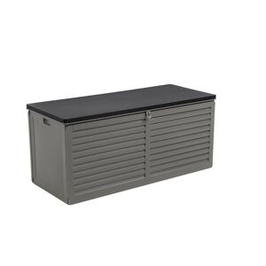 Kissenbox 'Molly L' Kunststoff grau/schwarz 146 x 64 x 61 cm