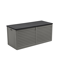 Kissenbox 'Molly L' Kunststoff grau/schwarz 146 x 64 x 61 cm