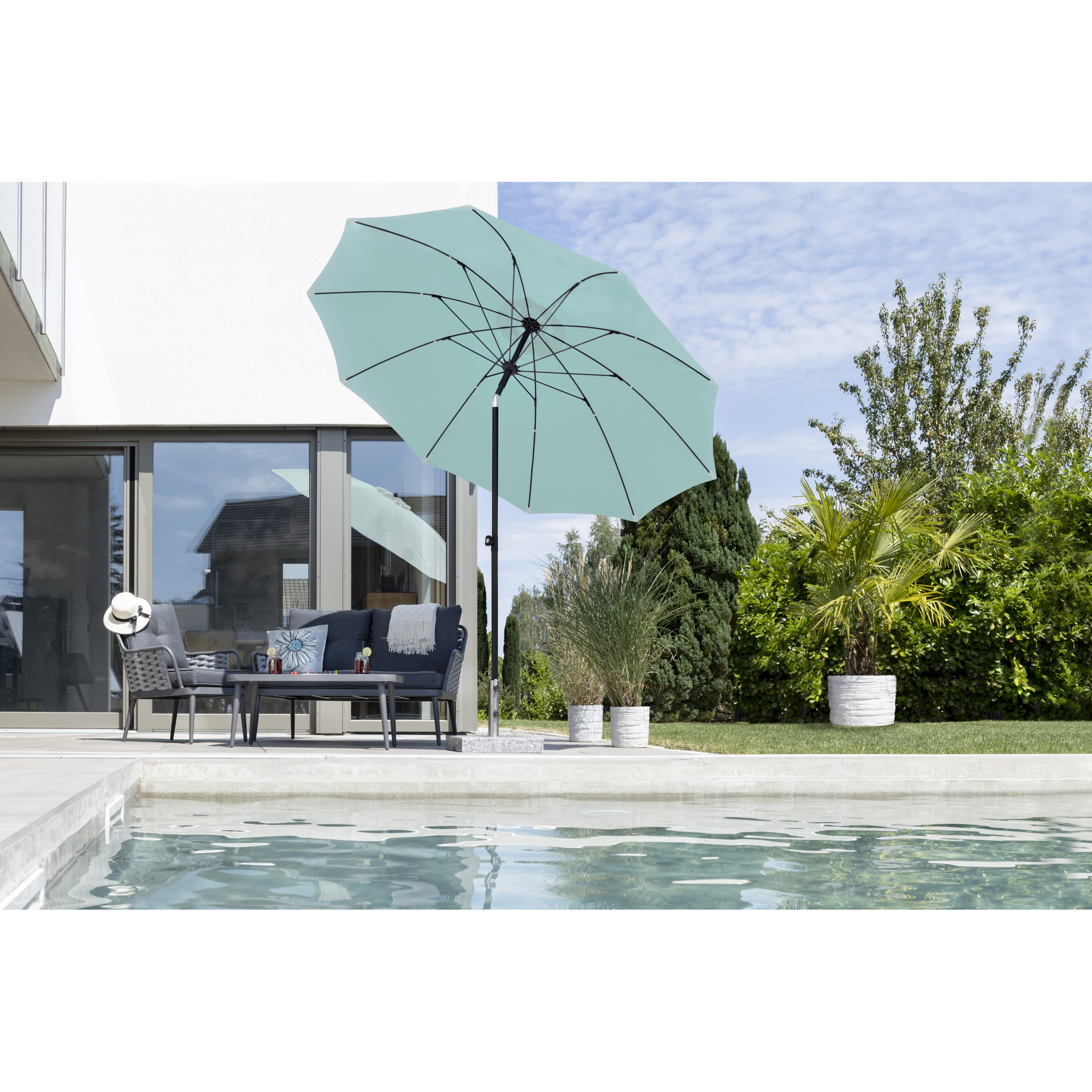 Marktschirm 'Tarifa' mint Ø 270 cm