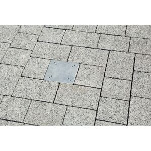 Universal-Bodenplatte silbern 16 x 16 x 40 cm