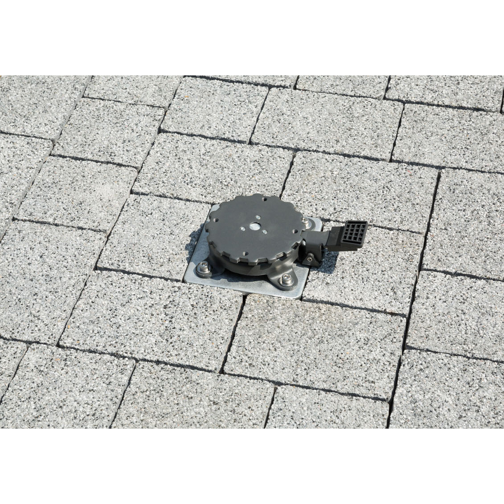 Universal-Bodenplatte silbern 16 x 16 x 40 cm