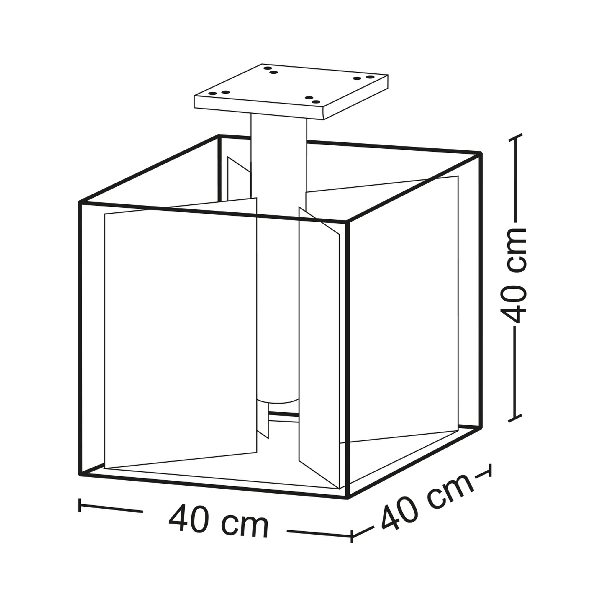 Universal-Bodenanker silbern 16 x 16 x 45 cm
