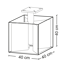 Universal-Bodenanker silbern 16 x 16 x 45 cm