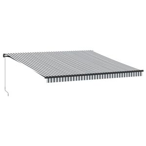 Gelenkarm-Markise grau/weiß 400 x 250 cm