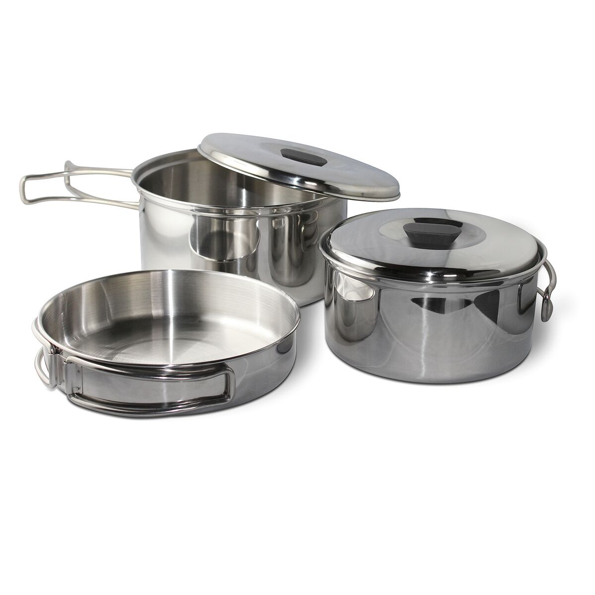 Enders Camping-Topfset 'Culina' Edelstahl 3-teilig
