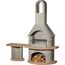 Grillkamin Carmen mit Grillrost und Brennholz