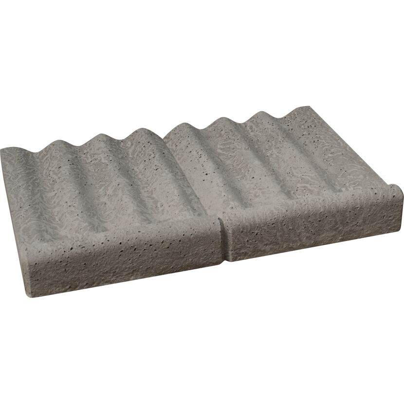 Graue wellige Betonplatte