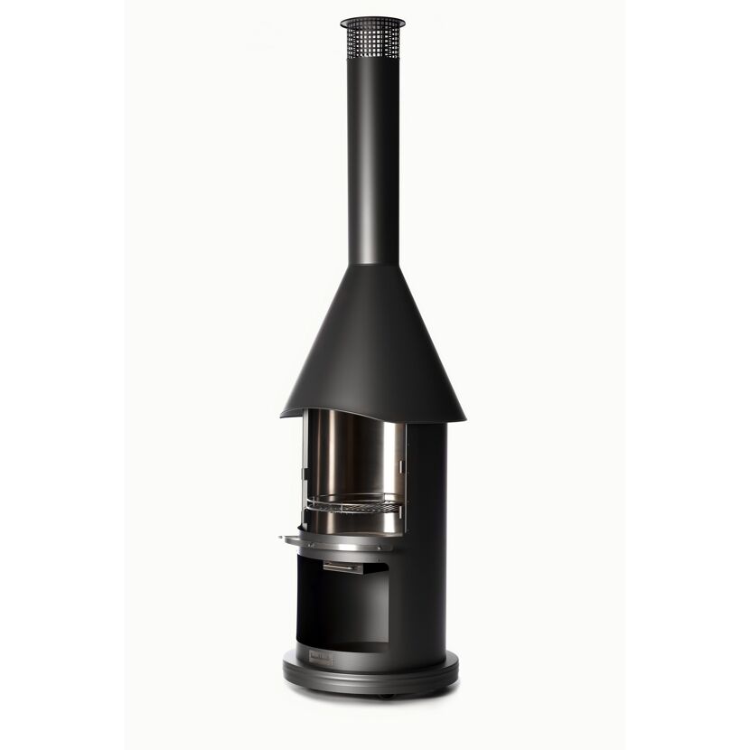 Runder Gartenkamin mit Grillrost