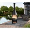 Runder Gartenkamin mit Grillrost