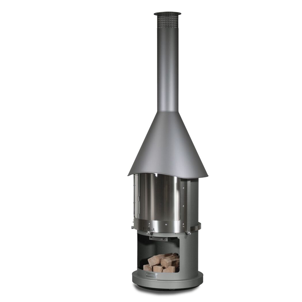 Gartenkamin mit Haube und Kaminrohr