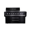 Schwarzer Gasgrill mit sechs Brennern