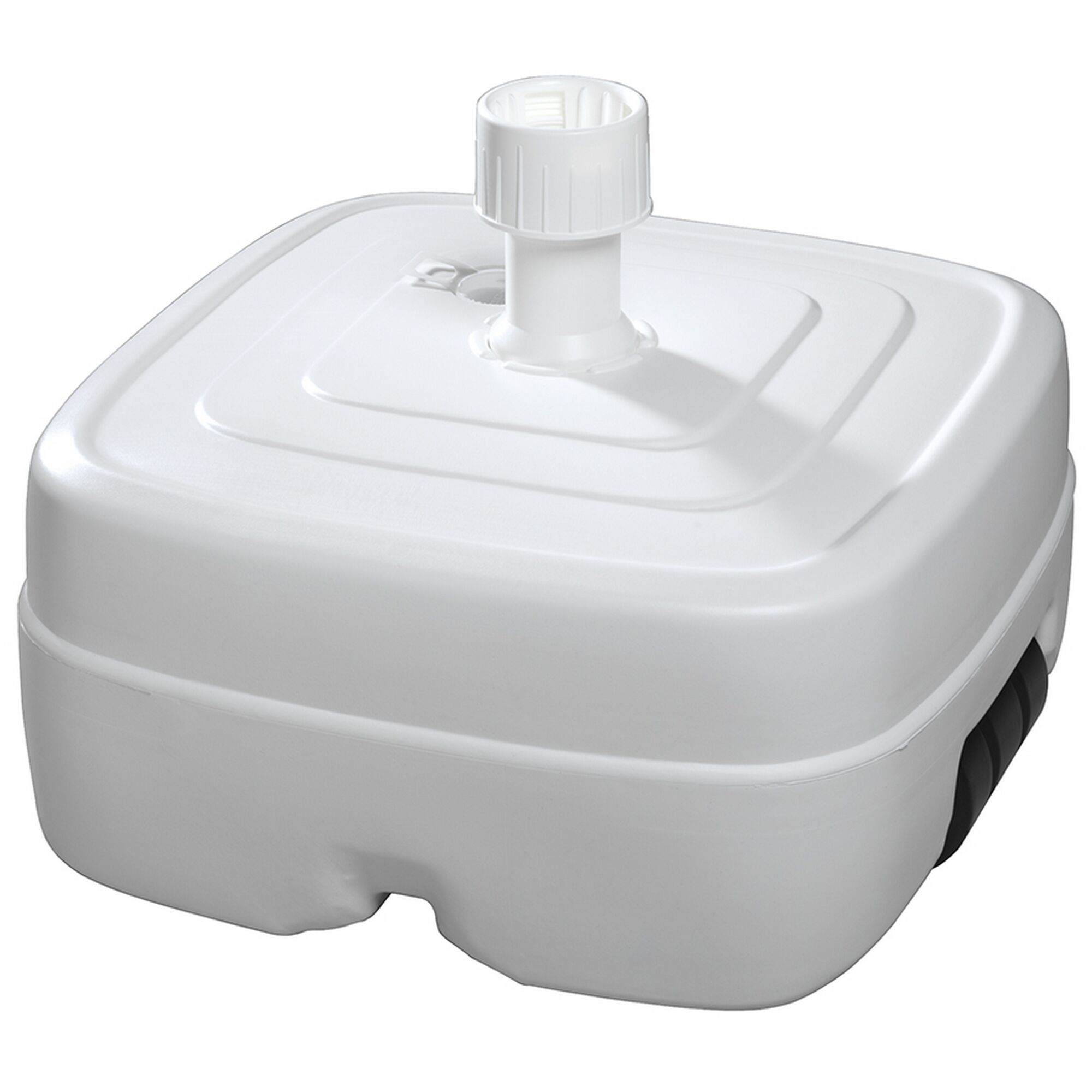 Weißer Schirmständer mit Rollen