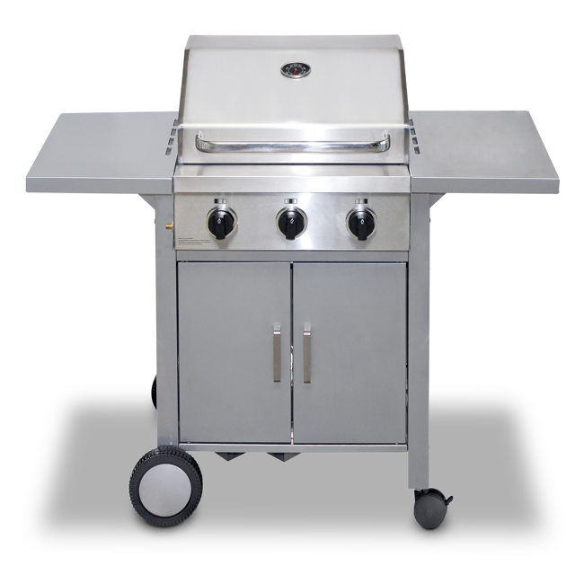 Bild von Gas-Grillküche 'Oakland' silbern 122 x 48 cm