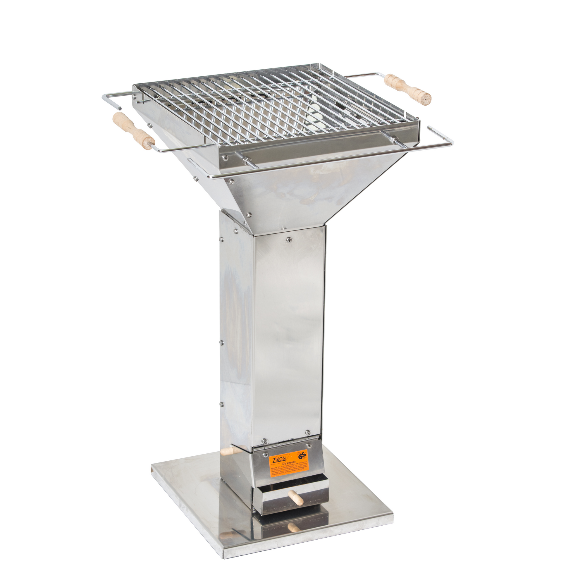 Holzkohlegrill 'Weimar' silbern 38 x 38 x 80 cm + product picture