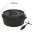 Schwarzer El Fuego Dutch Oven mit Deckelheber