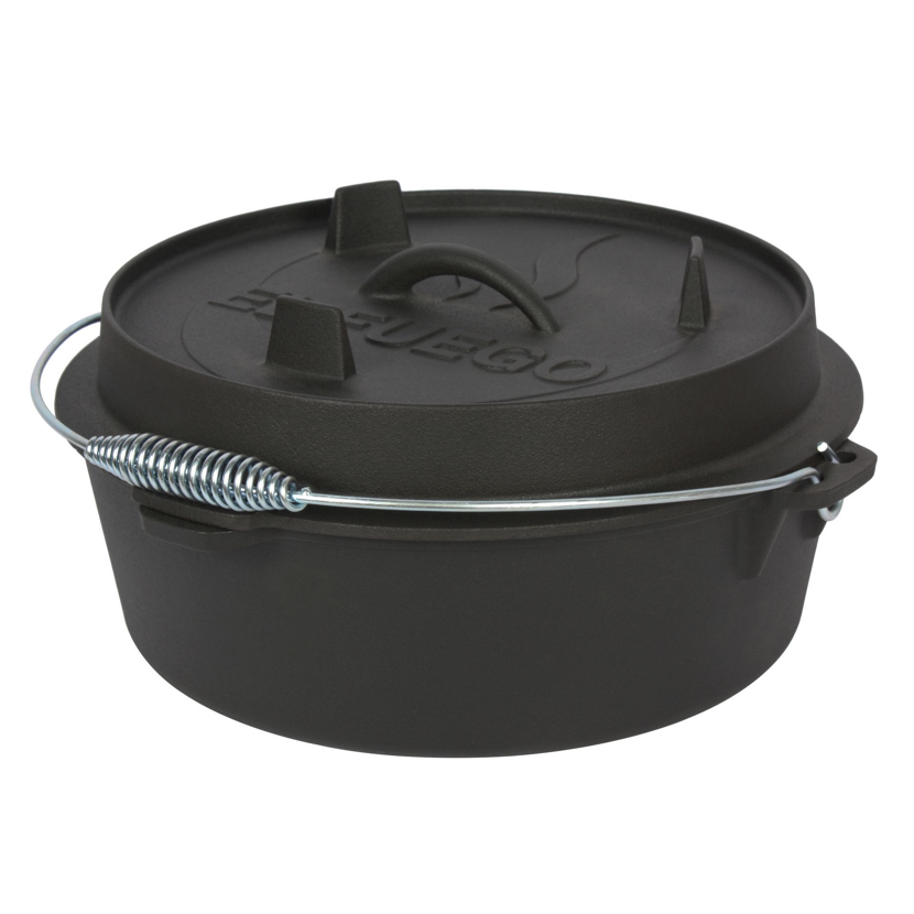 Schwarzer gusseiserner Dutch Oven von El Fuego