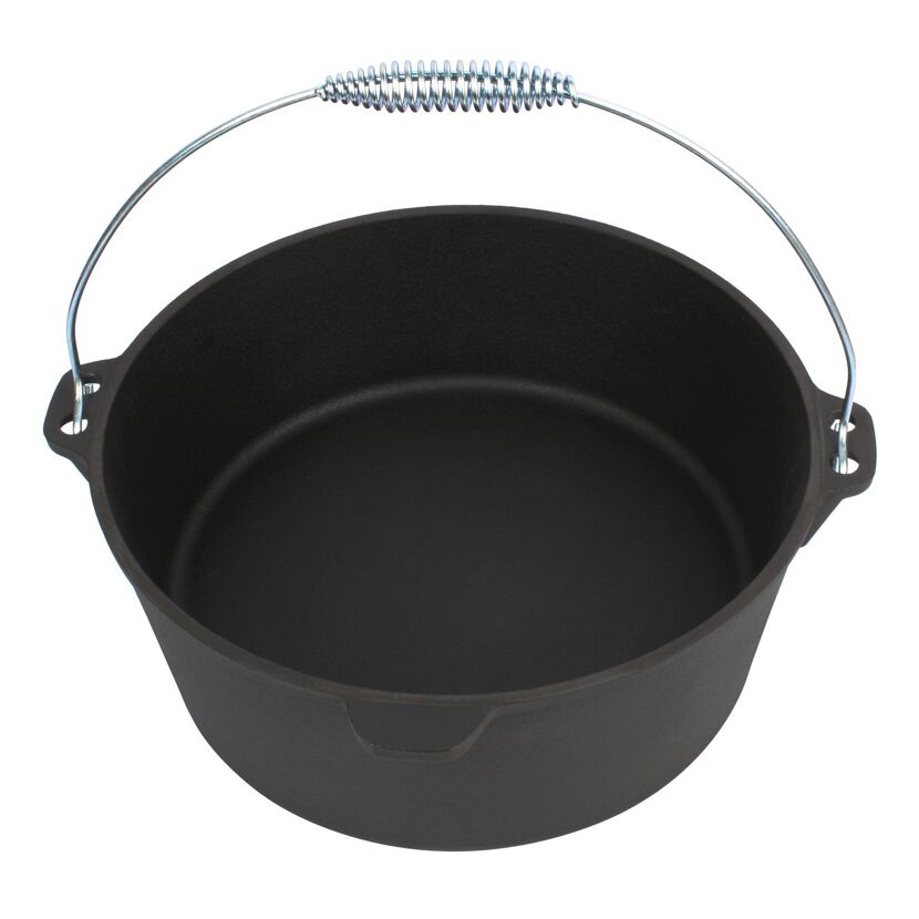 Schwarzer El Fuego Dutch Oven mit Henkel