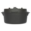 Schwarzer gusseiserner Dutch Oven