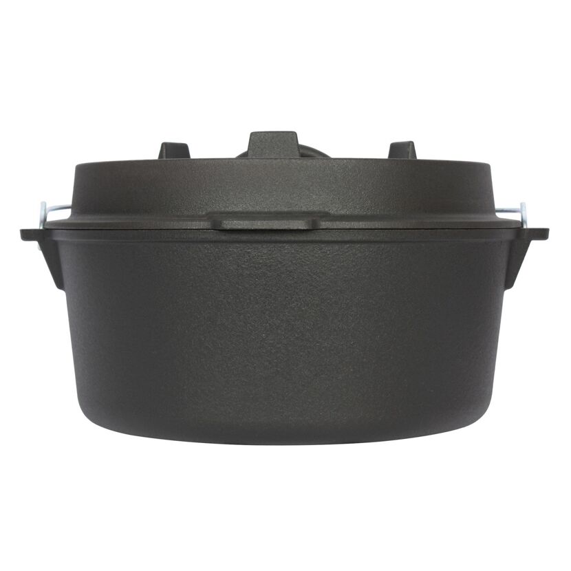 Schwarzer gusseiserner Dutch Oven