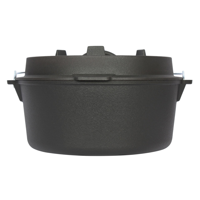 Schwarzer gusseiserner Dutch Oven