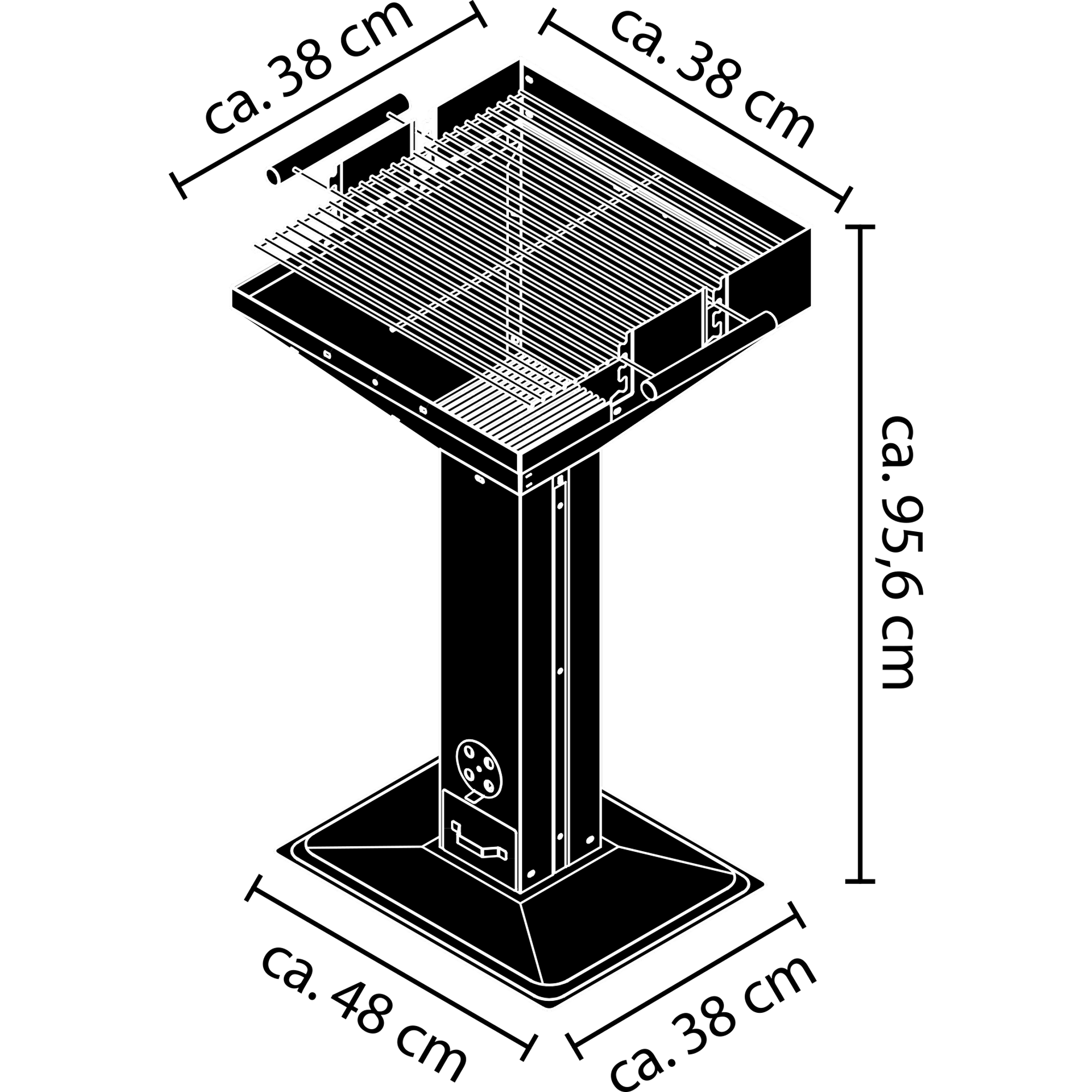 Trichtergrill 'Thüringen' Edelstahl 95,6 cm + product picture