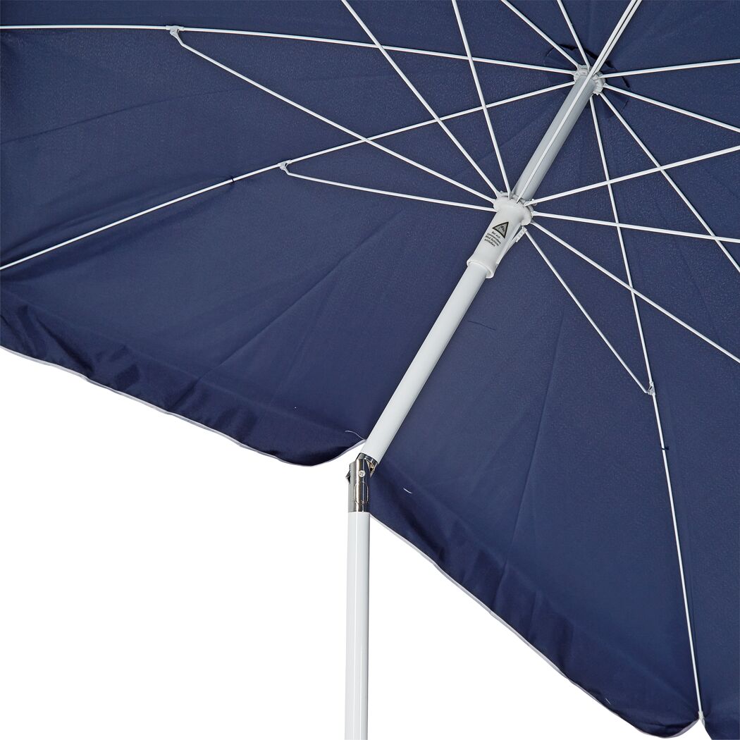 Blauer Rechteckschirm von unten