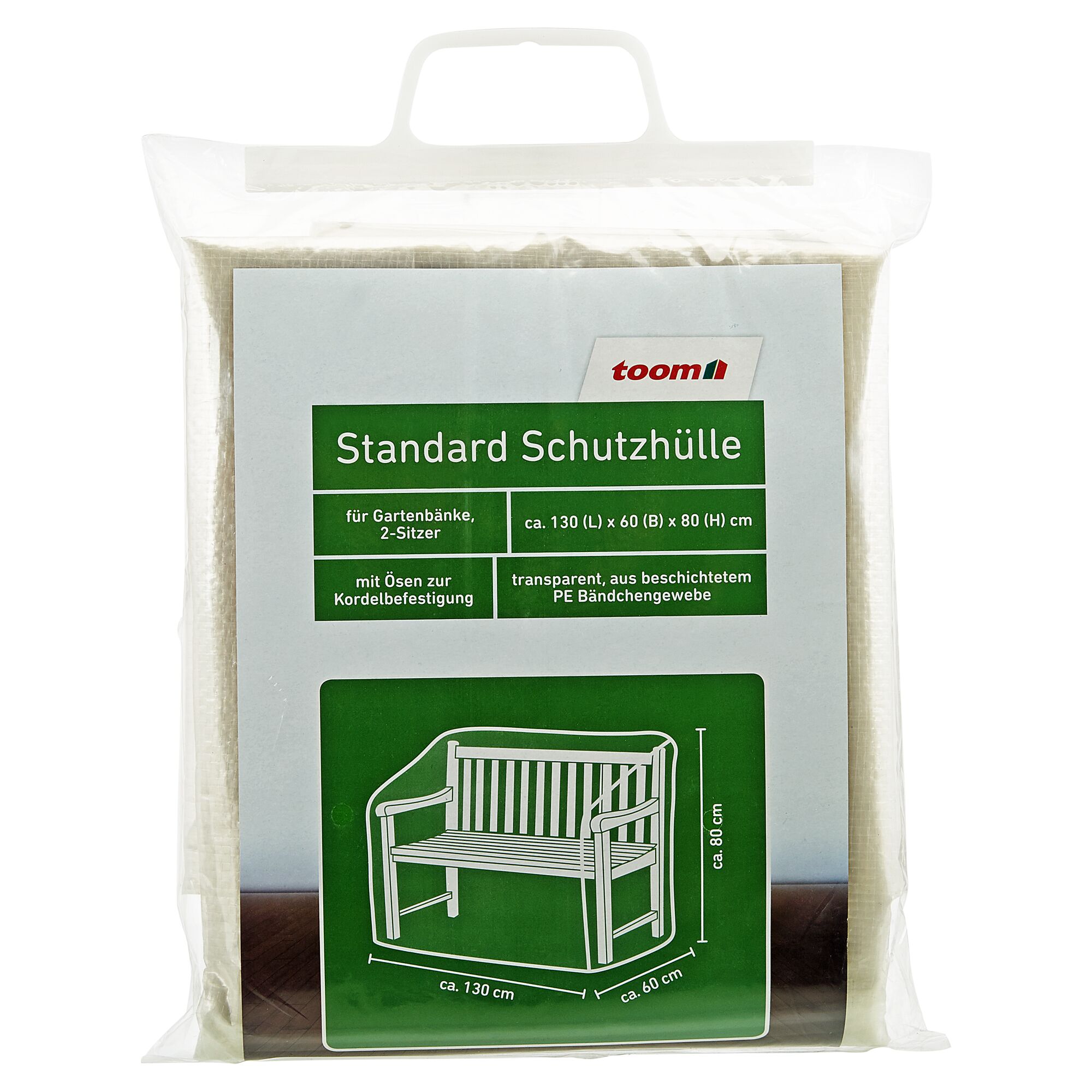 Schutzhülle für Gartenbank, transparent