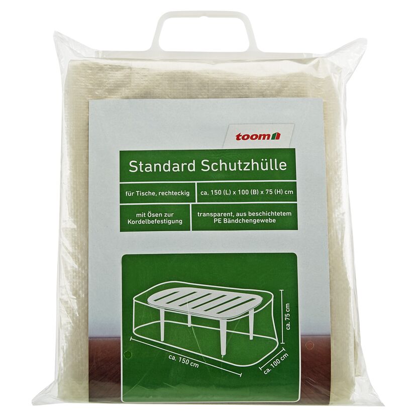 Schutzhülle für Tisch, rechteckig, transparent