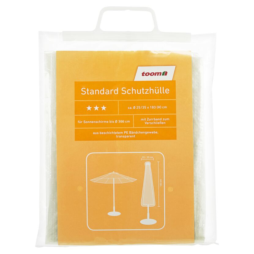 Schutzhülle für Sonnenschirme, 300 cm, transparent