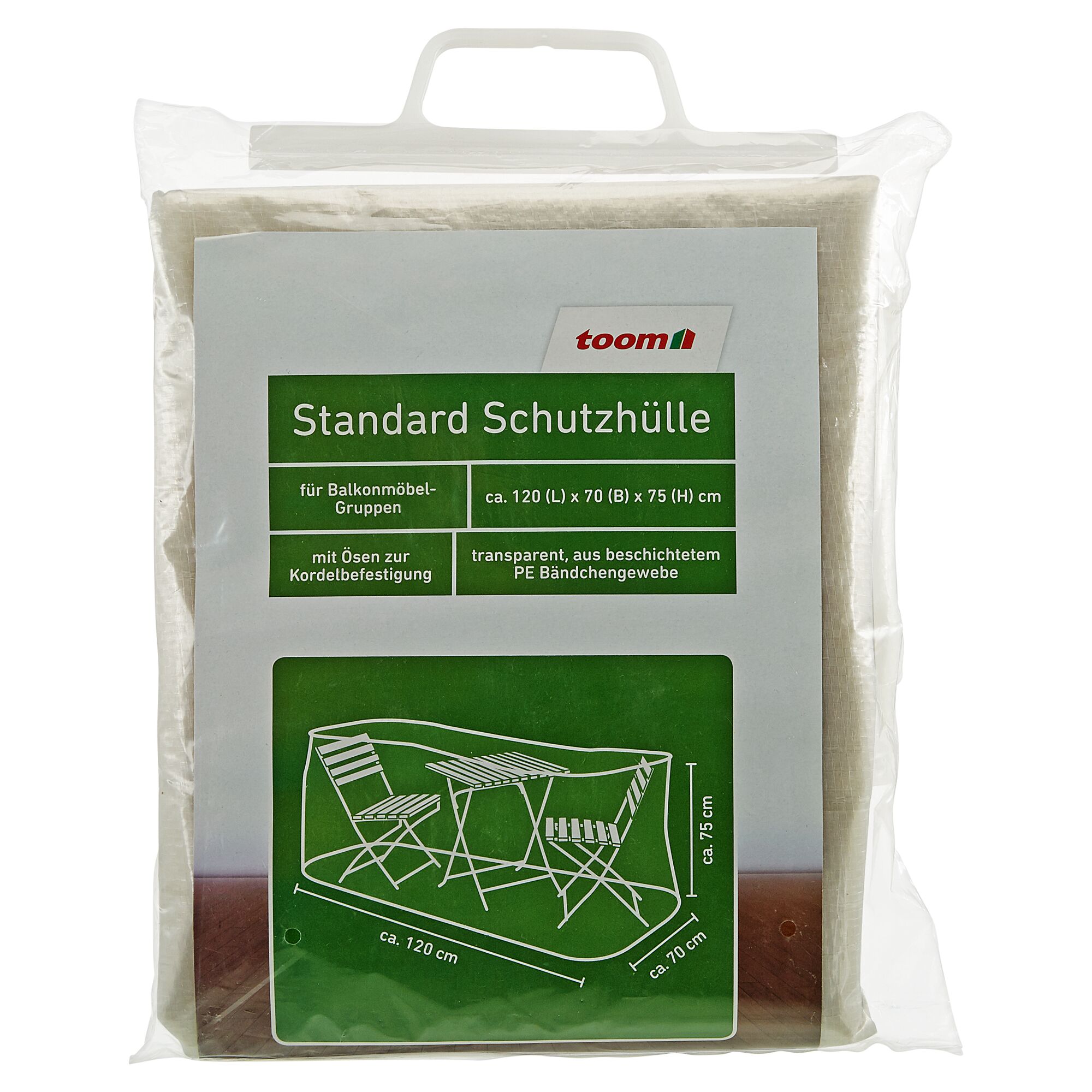 toom Standard Schutzhülle für Balkonmöbel transparent